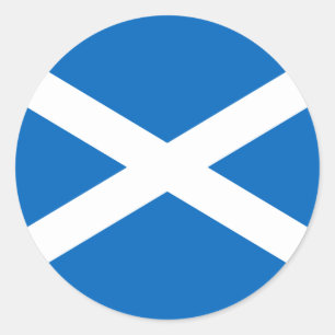 Scottish Flag, Flag of Scotland Classic Round Sticker