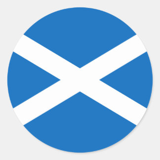 Scottish Flag, Flag of Scotland Classic Round Sticker