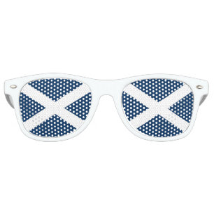 Scottish Flag Fun White Glasses