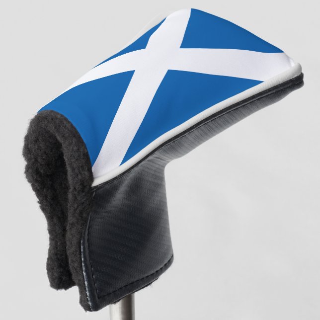 Scottish flag golf head cover (3/4 Front)
