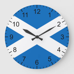 Scottish Flag Large Clock
