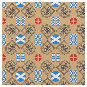 Scottish Flag & Lion, fashion Hearts /Scotland Fabric