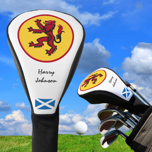 Scottish Flag, Lion & Monogrammed Golf Clubs Cover