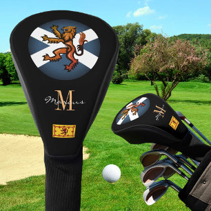 Scottish Flag & Lion, Monogrammed Golf Clubs Golf Head Cover