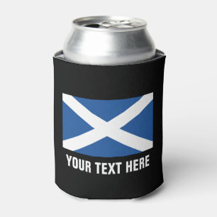 Scottish flag of Scotland custom beer can coolers