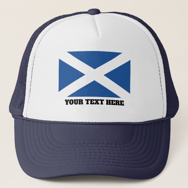 Scottish flag of Scotland custom trucker hat (Front)