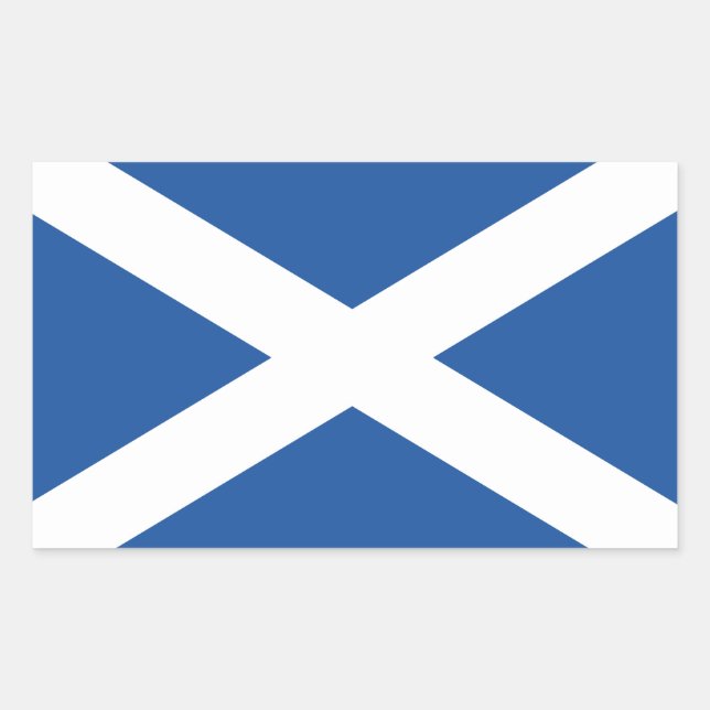 Scottish flag of Scotland rectangle sticker (Front)