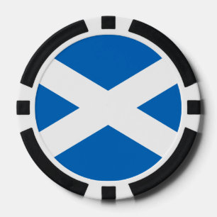 Scottish Flag of Scotland Saint Andrew’s Cross Poker Chips