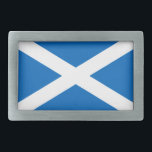 Scottish Flag of Scotland Saint Andrew’s Cross Sal Belt Buckle<br><div class="desc">Scottish Flag of Scotland Saint Andrew’s Cross Saltire: The national flag of Scotland. The cross or saltire shape is based on the x-shaped cross on which the Christian apostle and patron saint of Scotland, Saint Adrew, was crucified. The blue cross design is also now a key component on the Union...</div>