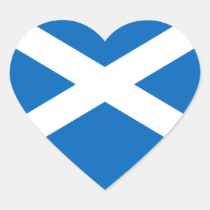 Scottish Flag of Scotland Saint Andrew’s Cross Sal Heart Sticker