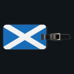Scottish Flag of Scotland Saint Andrew’s Cross Sal Luggage Tag<br><div class="desc">Scottish Flag of Scotland Saint Andrew’s Cross Saltire: The national flag of Scotland. The cross or saltire shape is based on the x-shaped cross on which the Christian apostle and patron saint of Scotland, Saint Adrew, was crucified. The blue cross design is also now a key component on the Union...</div>