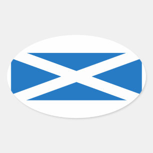 Scottish Flag Oval Sticker