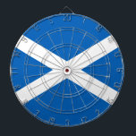 Scottish Flag (Saltire) (Scotland Flag) Dartboard<br><div class="desc">This design features the national flag of Scotland, also known as St Andrew's Cross or simply the Saltire. It dates back at least to the 16th century and probably earlier. Scotland is currently part of the United Kingdom, but it was once an independent state and there is a strong movement...</div>