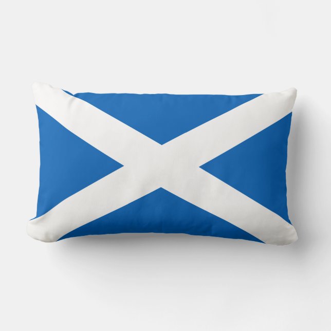 Scottish Flag (Saltire) (Scotland Flag) Lumbar Cushion (Front)