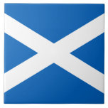 Scottish Flag (Saltire) (Scotland Flag) Tile<br><div class="desc">This design features the national flag of Scotland, also known as St Andrew's Cross or simply the Saltire. It dates back at least to the 16th century and probably earlier. Scotland is currently part of the United Kingdom, but it was once an independent state and there is a strong movement...</div>