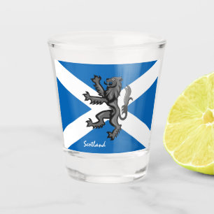 Scottish Flag & Scotland country patriot / sports Shot Glass