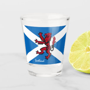 Scottish Flag & Scotland country patriot / sports Shot Glass