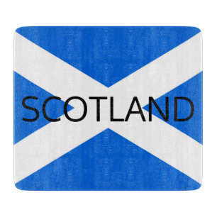 Scottish Flag Scotland Glass Cutting Board arc3