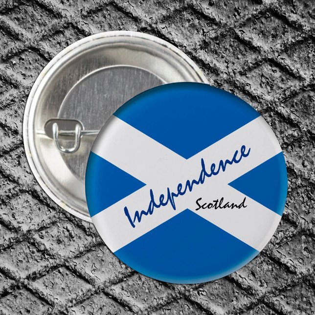 Scottish flag & Scotland - independent /sport fans 3 Cm Round Badge (Creator Uploaded)