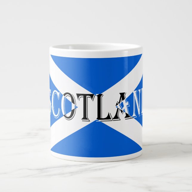 Scottish Flag Scotland Inverted Jumbo Mug arc1 (Front)