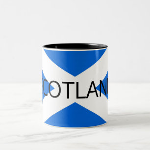 Scottish Flag Scotland mugt Two-Tone Coffee Mug