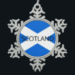 Scottish Flag Scotland orncnt Snowflake Pewter Christmas Ornament<br><div class="desc">Scottish Flag Scotland Pewter Ornament

Design © Trinkets and Things 2017 - AHP Design. All Rights Reserved.</div>