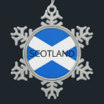 Scottish Flag Scotland orncnt Snowflake Pewter Christmas Ornament<br><div class="desc">Scottish Flag Scotland Pewter Ornament

Design © Trinkets and Things 2017 - AHP Design. All Rights Reserved.</div>