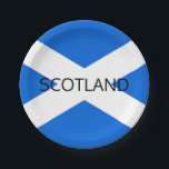 Scottish Flag Scotland ppcn Paper Plate<br><div class="desc">Scottish Flag Scotland Paper Plates

Design © Trinkets and Things 2017 - AHP Design. All Rights Reserved.</div>