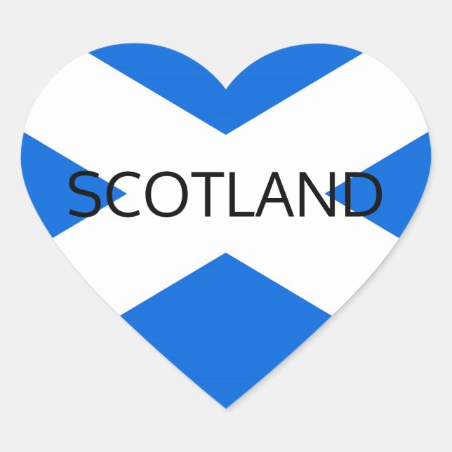 Scottish Flag Scotland stkcnt Heart Sticker (Front)
