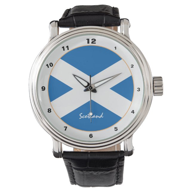 Scottish Flag & Scotland trendy fashion /design Watch (Front)