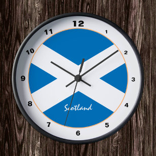 Scottish Flag & Scotland trendy Home / design Round Clock