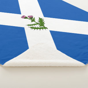 Scottish flag sherpa blanket