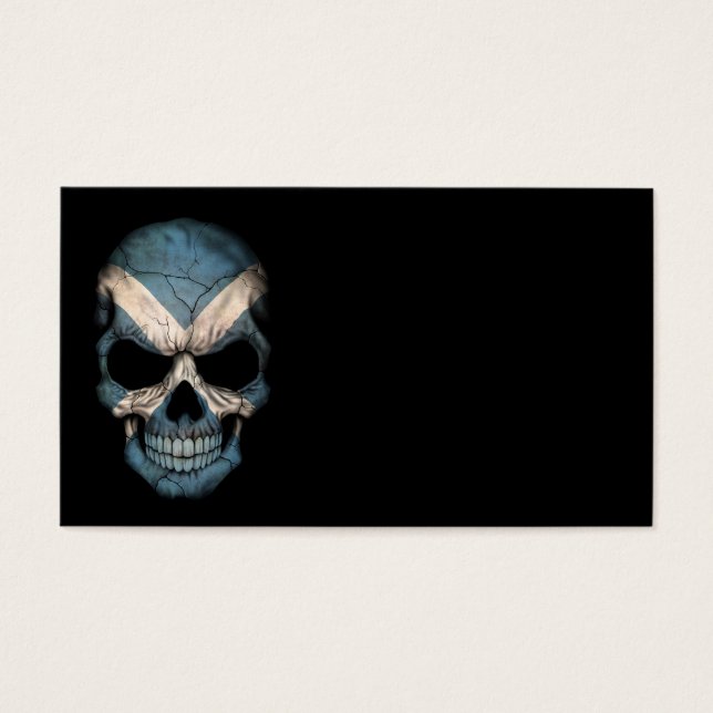 Scottish Flag Skull on Black (Front)