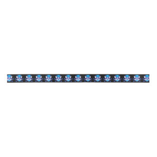 Scottish Flag Skull Satin Ribbon