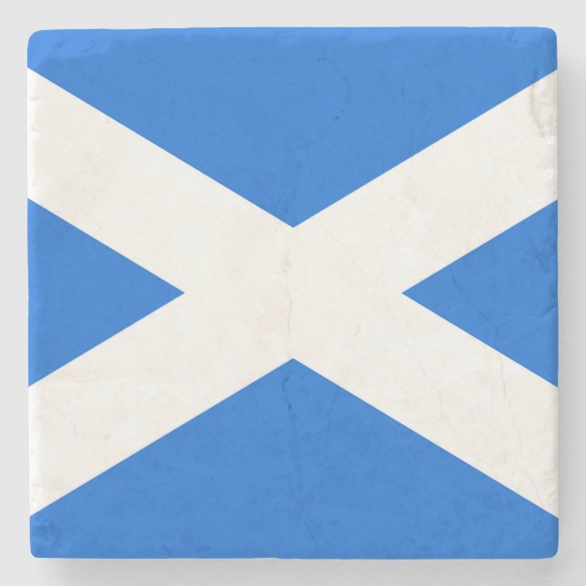 Scottish Flag Stone Coaster arc2 (Front)