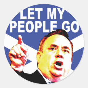 Scottish flag with Alex Salmond Classic Round Sticker
