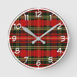 Scottish Flannel    Round Clock