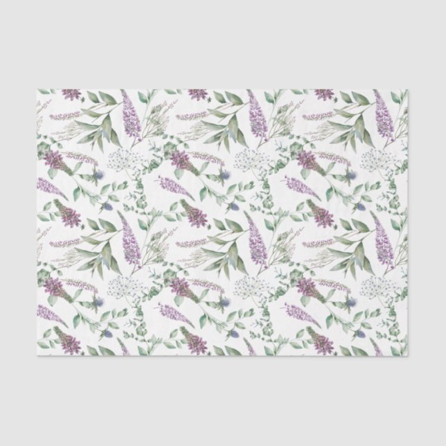 Scottish Floral and Tartan Series Design 20 Tissue Paper (Front)
