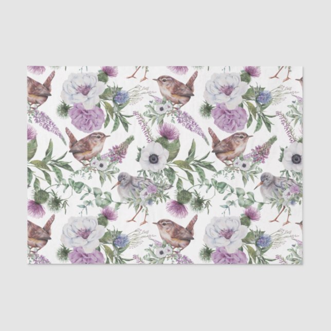 Scottish Floral and Tartan Series Design 22 Tissue Paper (Front)