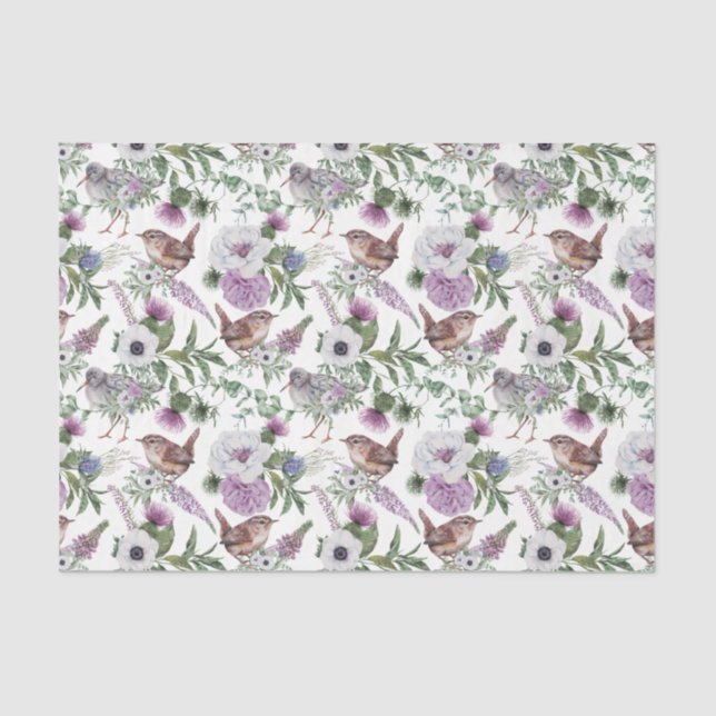 Scottish Floral and Tartan Series Design 23 Tissue Paper (Front)