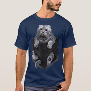 Scottish Fold Cat in Pocket Cats Gifts T-Shirt