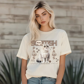 Scottish Fold Cat, Minimalist Cosy, Cat Parents T-Shirt