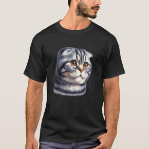 Scottish Fold Cat Portrait T-Shirt