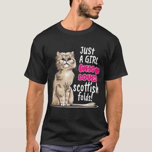 Scottish Fold Cat T-Shirt (Front)