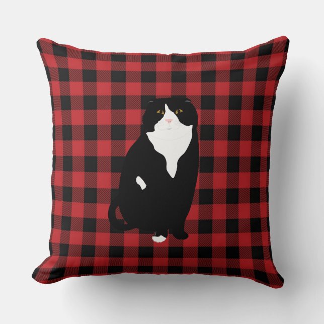 Scottish Fold Cat Throw Pillow (Front)
