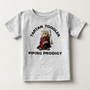 Scottish Fold Cat with Bagpipes Toddler Tshirt