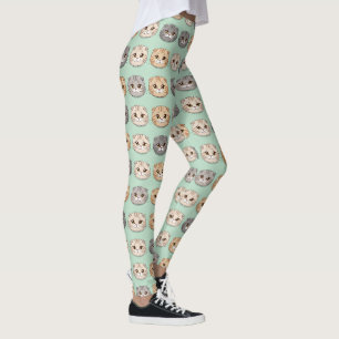 Scottish Fold Cute Cat Lover Pattern Leggings