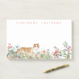 Scottish Fold Flower Garden   Personalised Post-it Notes