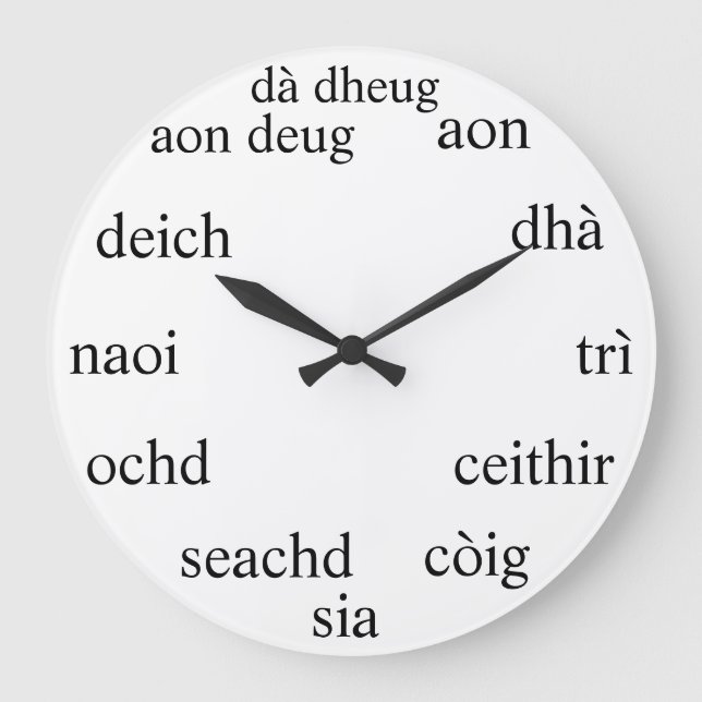 Scottish Gaelic clock (Front)
