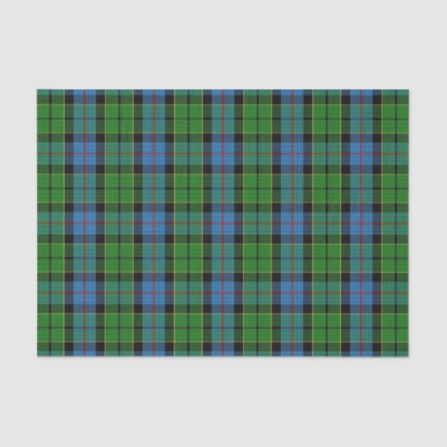 Scottish Gifts Clan Forsyth Blue and Green Tartan Tissue Paper (Front)